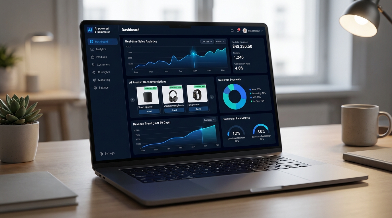 EcomWeb AI-powered e-commerce dashboard with analytics, product recommendations, and sales metrics